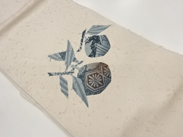 JAPANESE KIMONO / NAGOYA OBI / HIGE TSUMUGI / FRUIT 
